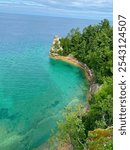 Blue clear water Lake Superior cove in the Upper Peninsula of Michigan