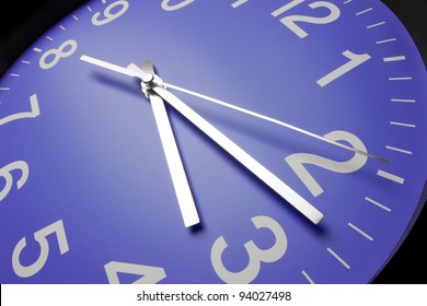 Blue Clock Face, Close Up