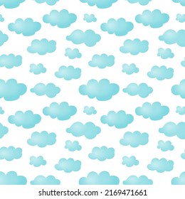 Blue Clouds Isolated On White Background Stock Photo 2169471661 ...