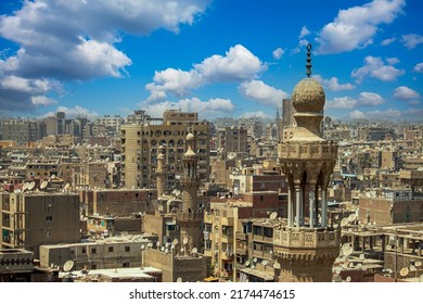 Blue Clouds With Mamluk Minarets
