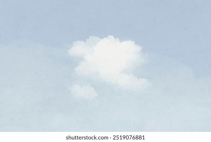 Blue cloudy sky background, gradient aesthetic. Aesthetic blue copyspace. Clean and minimal cloudy sky background, minimal blue background with a clean copyspace. Blue design space with cloud.