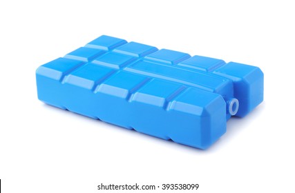 Blue Cold Ice Pack Isolated On White