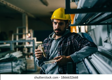 Blue Collar Worker On Lunch Break