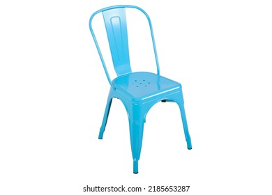 blue color chair, Metal, metal chair, modern designer. Isolated chair on a white background,side shot
 - Shutterstock ID 2185653287