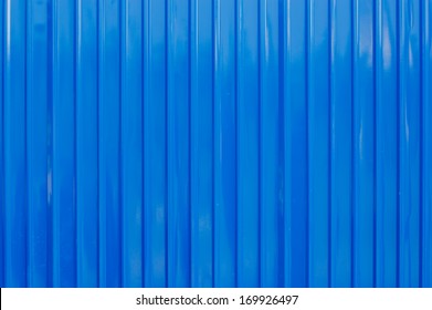 Blue Color Corrugated Metal Sheet Background Stock Photo Edit Now