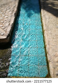 Blue Color Pool In Fin Garden, Iran.