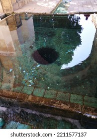 Blue Color Pool In Fin Garden, Iran.