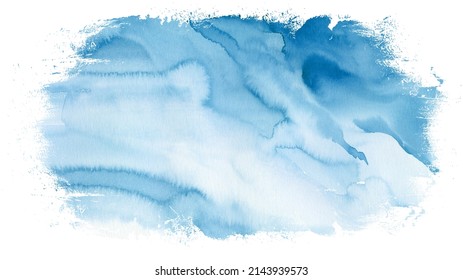 Blue color watercolor textur illustration background art paper  - Creative Aquarelle painted textured canvas for vintage design, invitation card, template, hand-drwan