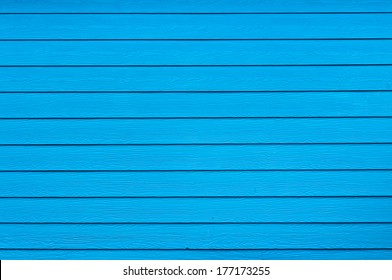 Blue Color Of Wood Wall