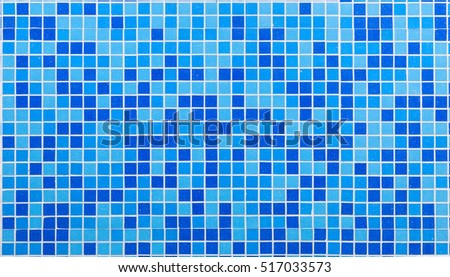 Blue colored mosaic background tiles