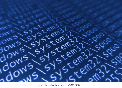 Blue computer screen. To install drivers. Digital background