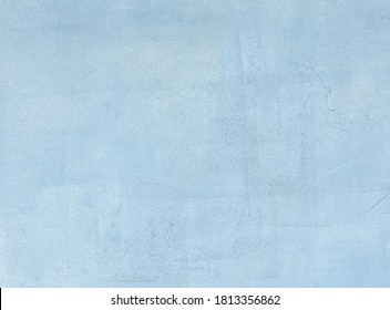 Blue Concrete Texture. Grunge Style. Natural Surface, Wallpaper. Top View Of Blue Table.