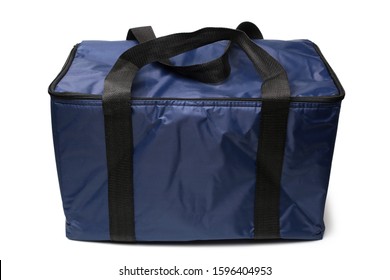 Blue Cooler Bag On White Background