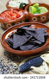 Blue Corn Tortilla Chips With Salsa