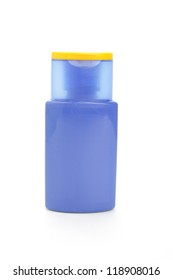 Blue cosmetic bottle - Shutterstock ID 118908016
