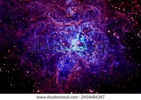 Blue cosmic nebula. Elements of this image furnished by NASA. High quality photo