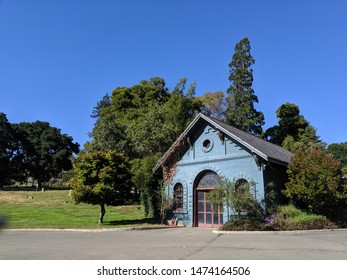 Blue Cottage In Oakland Cemetery.