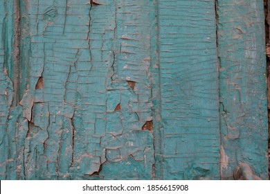 Blue Craquelure, Old Peeling Paint Background