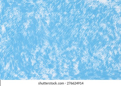 Blue Crayon Drawings On White Paper Background Texture