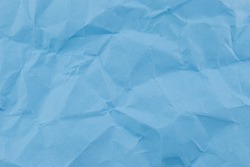 Blank blue wrinkled crumpled paper texture. Creative wallpaper ...