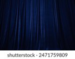 blue curtain in theatre background for design purpose