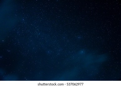 Blue dark night sky with stars
