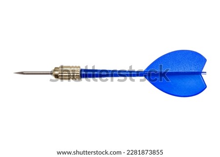 Blue dart isolated on white background
