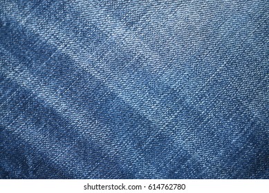 Blue Demin Fabric Texture Background.