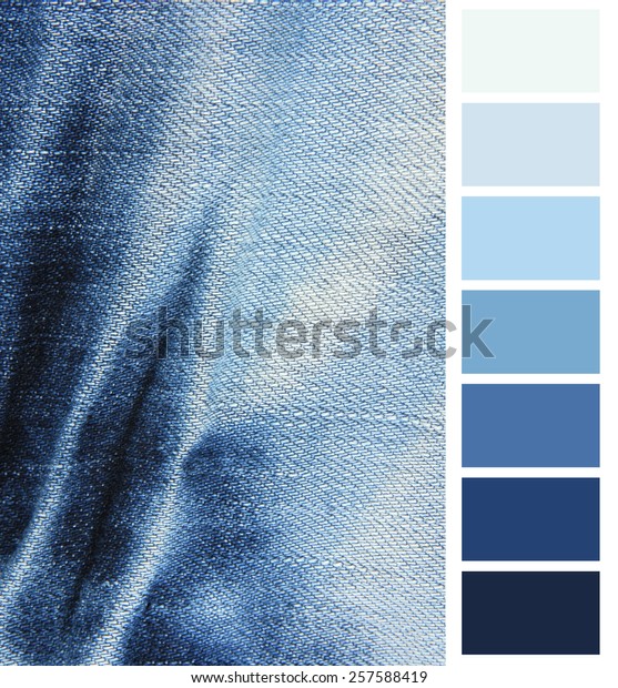 Blue Denim Jeans Color Complimentary Chart Stock Photo (Edit Now) 257588419
