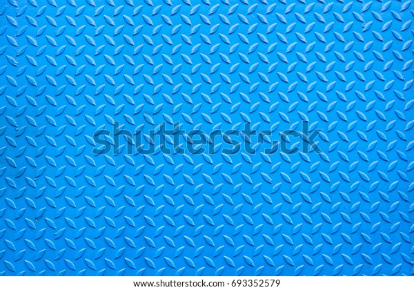 Blue Diamond Plate Seamless Background Texture Stock Photo (Edit Now