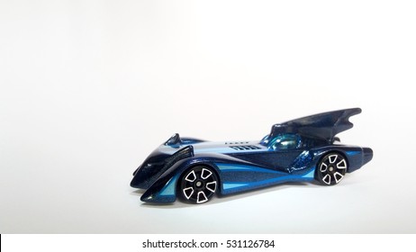 Blue Diecast Batmobile.