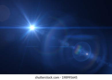 Blue Digital Lens Flare Black Background Stock Photo 198995645 ...