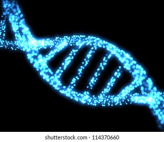 Blue DNA Helix Background