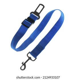 Blue Dog Leash Isolated On White. Pet Accessory