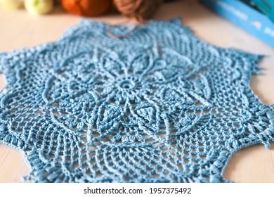 Blue Doily. This Photo Has Been Taken In Prague, 2021