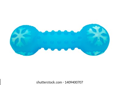 Blue Dumbbell Toy For Dog And Cat, Enrichment Have Beep Sound