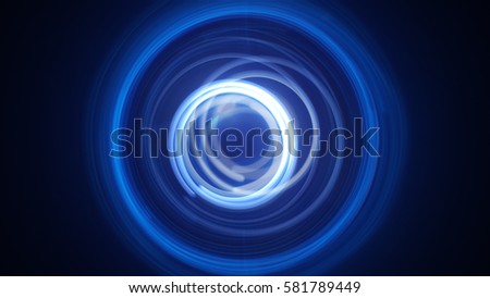 Blue dynamic light circles long exposure lightpainting
