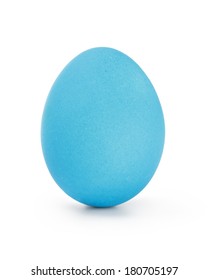 Blue Easter Egg, Isolated On White Background