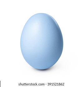 Blue egg isolated on a white background. Clipping path included