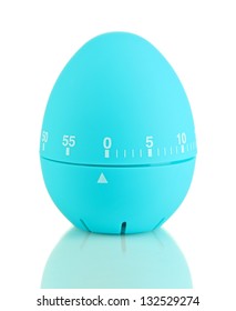 Blue Egg Timer, Isolated On White