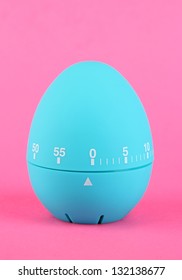 Blue Egg Timer, On Color Background