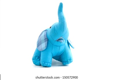 Blue Elephant Toy Make By Silk