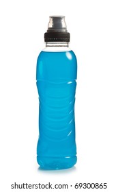 The Blue Energy Drink In Plastic Bottle