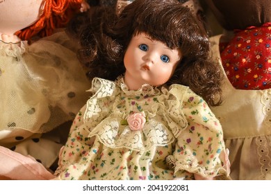 Blue Eyed Brown Hair Vintage Doll