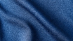 Blue Fabric Cloth Background Texture