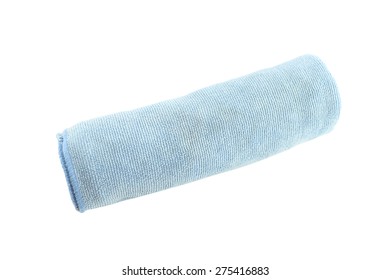 Blue Fabric Isolated On White Background Stock Photo 275416883 ...