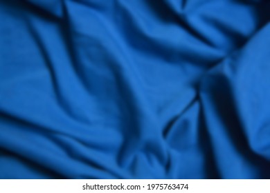 Blue Fabric Lycra, Draped And Blurry