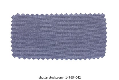 Blue Fabric Swatch Samples Isolated On White Background