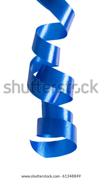 Blue Falling Ribbon Stock Photo (Edit Now) 61348849