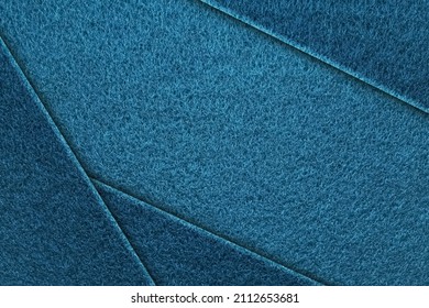 Blue Felt Background With Triangle Parts.